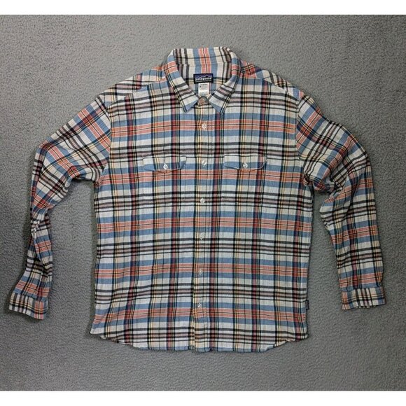 Patagonia Other - Patagonia A/C Steersman Shirt Mens Large Long Sleeve Button Crinkle Plaid